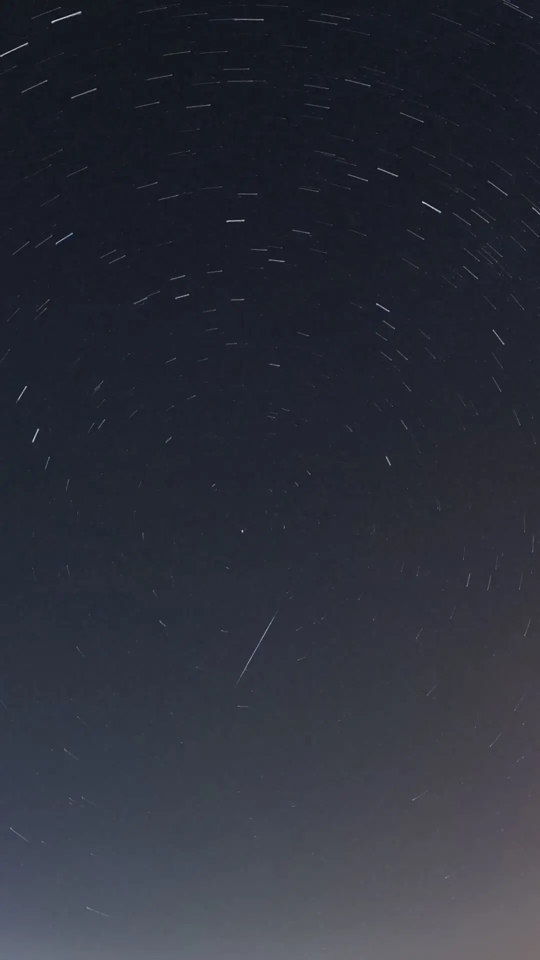 A slowly moving night sky